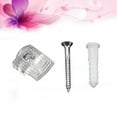 thumbnail image 3 of 24Set Plastic Mirror Holder Clip for Wall Mounting Clear Clips for Hanging, 3 of 8
