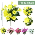 thumbnail image 3 of 1Pc Artificial Petunia Flower Bouquet,Silk Fake Morning Glory Hanging Flowers,Outdoor Flowers,Artificial Outdoor Flowers,Simulation Plants for Home Decoration Garden Wall Arrangement,Yellow,13.78", 3 of 4