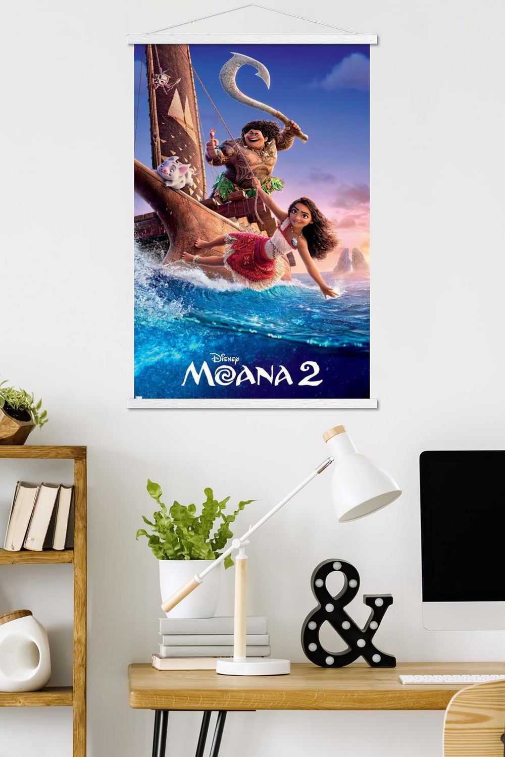 Disney Moana 2 - One Sheet Wall Poster, 22.375" x 34" Framed