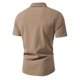 thumbnail image 4 of pstuiky Camisa de manga corta para hombre, Camiseta de manga corta para hombre, color liso, con solapa y botones, a la moda camisetas de hombre l, 4 of 5