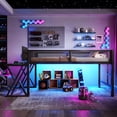 thumbnail image 2 of Leumius Twin XL Size Loft Bed with Gaming Desk,Metal Loft Bed Frame with Full Length Guardrail,LED Lights and USB Ports,Space-Saving,Black, 2 of 12