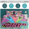 thumbnail image 5 of The Powerpuff Girls 3 Pieces Bedding Set 3D Printed Lightweight Bed Quilt Set Comforter Cover Set for Girls Kids Teens, 1 Quilt Cover 2 Pillowcases 90"x90", 5 of 8
