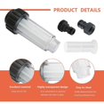 thumbnail image 4 of Water Filter for Garden Hose, 2 Pieces 3/4 Inch Water Prefilter Water Filter Set with 4 Filter Elements & 2 Quick Adapters, 4 of 5