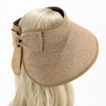 thumbnail image 4 of Jinhomg Sun Visor for Women Lightweight Breathable Roll Up Ponytail Hat Packable Beach Straw Visor Casual Summer Outdoor Sun Hats Sales Today Khaki, 4 of 6