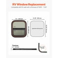 thumbnail image 2 of VEVOR Vertical RV Window 14" W x 16" H Tinted Sliding RV Window & Net Screen Trim Ring, 2 of 9