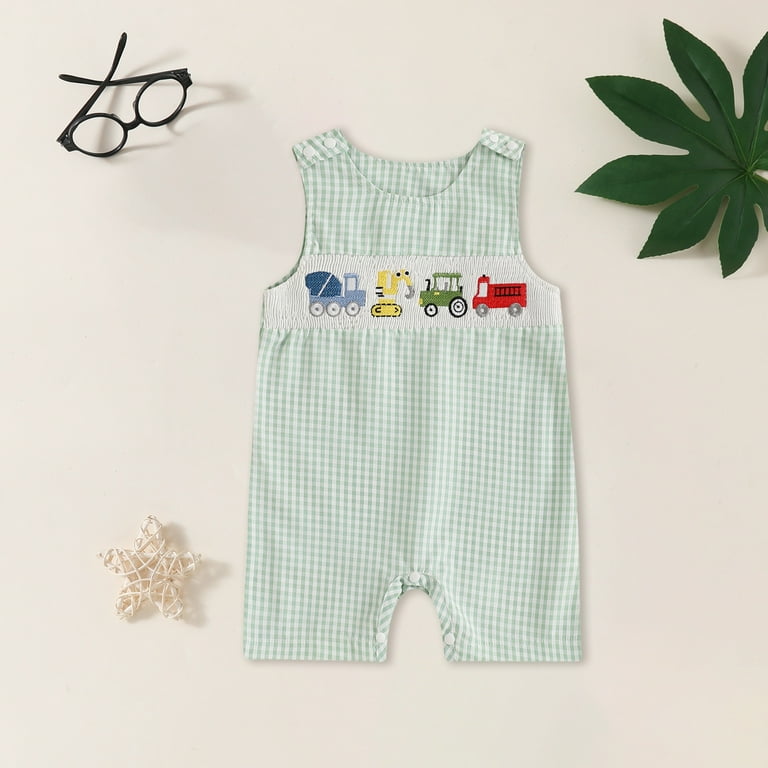 Sopiago Baby Boys Sleeveless Romper One Piece Straps Overalls for