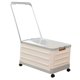 thumbnail image 2 of Contenedor de almacenamiento con ruedas y asa, caja de almacenamiento para maletero de coche, plegable, portátil, multiusos con tapa, carrito de Gris blanco, 2 of 8