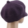 WESTOCEAN Ladies Warm Peaked Cap Lined Knitted Plus Cashmere Baseball Wear Soft Warm for Women Girls,Dark Purple