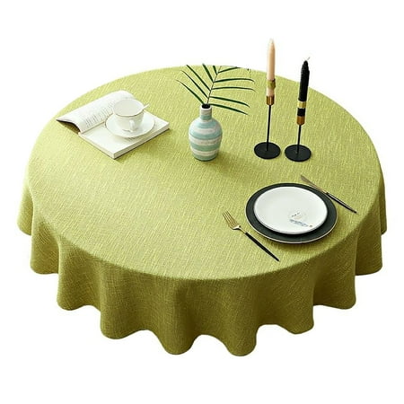 

Round Tablecloth Nordic Solid Color Cotton Linen Tablecloth Washable Thicken Durable Table Cover For Dining Hotel Catering Party Banquet Wedding Picnic-I-200cm
