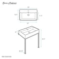 thumbnail image 6 of Concorde 24" Rectangle Console Sink with Brushed Gold Legs, 6 of 11