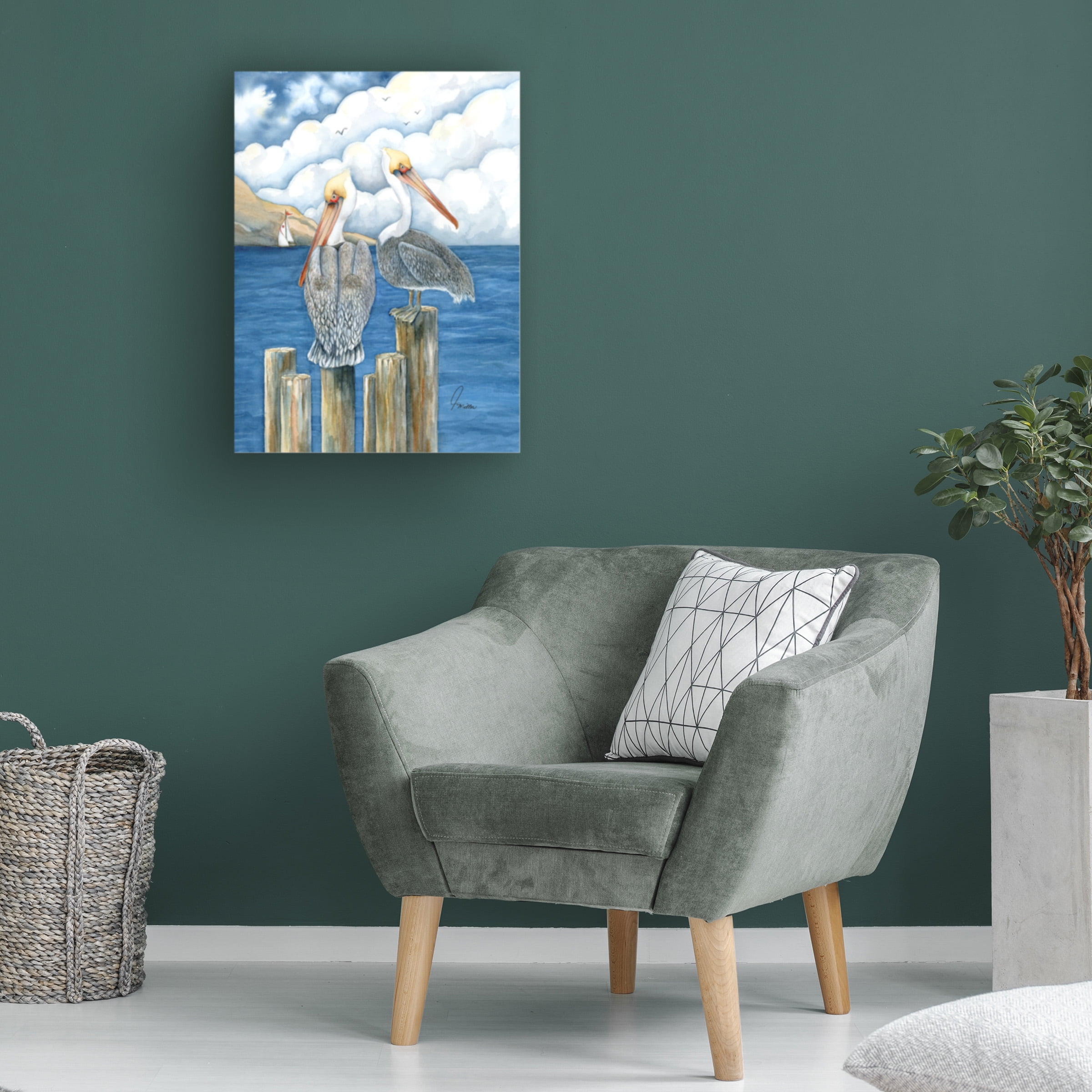 Tracy Miller 'Pelicans Paradise' Canvas Art