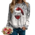 thumbnail image 4 of Futezty Women Christmas Tree Sweatshirt 3D Print Graphic Xmas Sweaters Crewneck Long Sleeve Shirt Pullover, 4 of 5