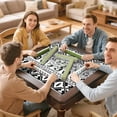thumbnail image 7 of Classic Boho Pattern Non-Slip Game Room Mat 31.5 Inch Square Rubber Mahjong Playing Surface with Noise Dampening for Card Games and Board Game Nights, 7 of 7