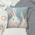thumbnail image 2 of HENGT  Easter Pillow Cover Rabbit Ears Floral Decorations Holiday Farmhouse Spring Pillow Case for Home Sofa Couch Decor, 2 of 5