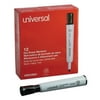 Universal Dry Erase Marker, Bullet Tip, Black, Dozen -UNV43681, Non-Toxic