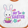thumbnail image 4 of Inktastic My 1st Easter with Bunny and Easter Basket Girls Baby Bib, 4 of 4