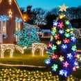 thumbnail image 4 of CHUANK Solar Flower String Lights  39ft 100LED Outdoor Waterproof Cherry Blossoms String Lights  Colorful Flower Fairy Lights for Christmas Tree  Home  Garden  Wedding  Patio  Party Decor, 4 of 8