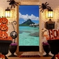 thumbnail image 4 of Hanging Banner for Front Door Tahiti Beach Door Cover Decoration Welcome Door Banner Porch Sign Hanging Wall Decoration Background Banner for Yard Garden Porch Lawn, 4 of 8