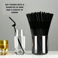 thumbnail image 7 of 100-Count BPA-Free ABS Plastic Straws – Heavy-Duty 10.2in Straws for Hot/Cold Drinks, Summer Parties & Restaurants (6mm Diameter, 8 Vibrant Colors, Bulk Pack) Black, 7 of 7