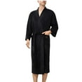 thumbnail image 2 of HBGVBA Mens Bathrobes, Mens Fleece Robe with Hood Soft Plushed Robe for Men Bathrobe with Belt Bath Robe for Men and Women Unisex, 2 of 8