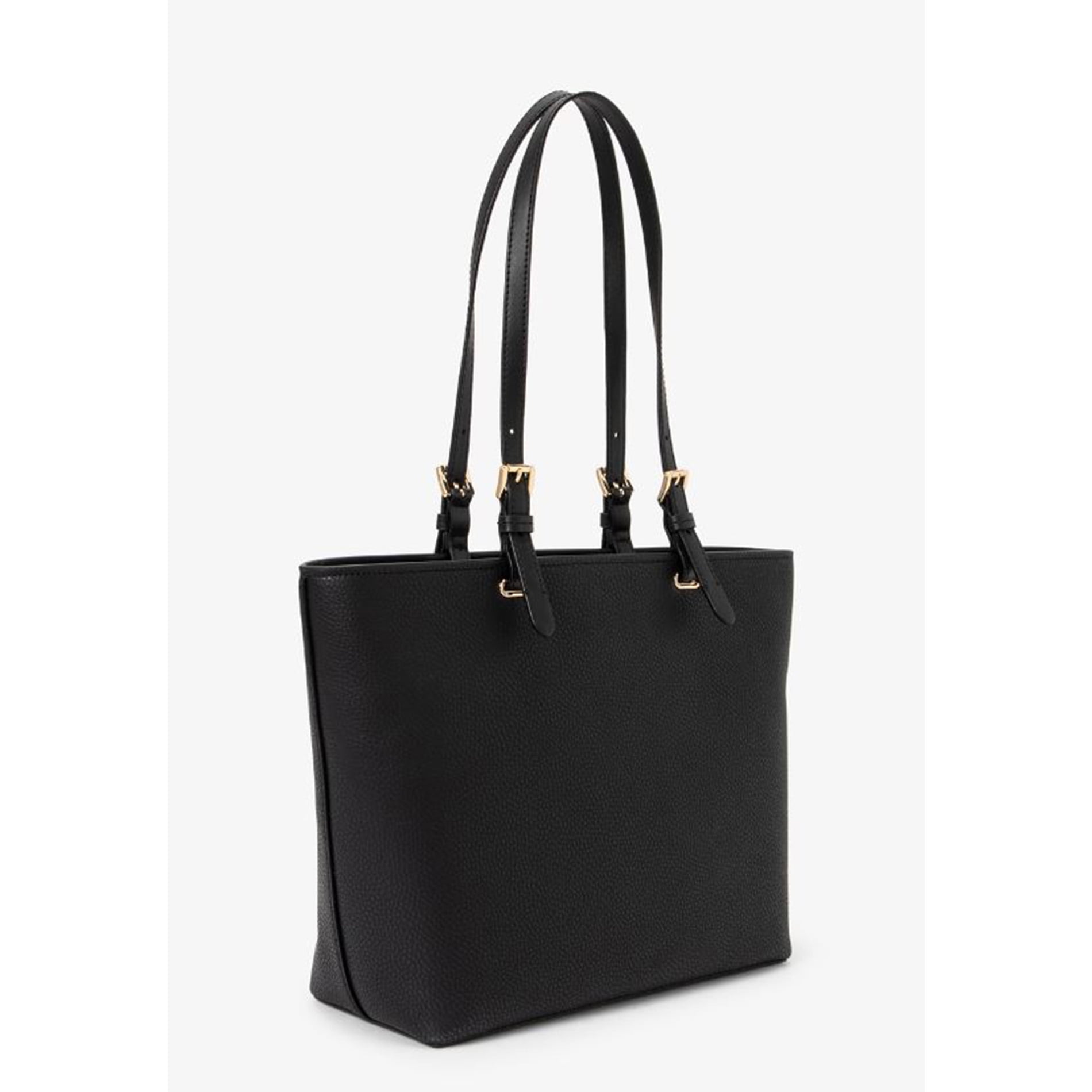 Michael Kors Womens Jet Set Travel Medium Double Pocket Tote Black/SIlver 35F3GTVT8B-001