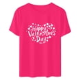 thumbnail image 7 of VKOYWKM Heart Print Shirts for Women Valentines Day T-Shirts Short Sleeve Crew Neck Cute Tops Loose Fit Romantic Holiday T Shirts, 7 of 7