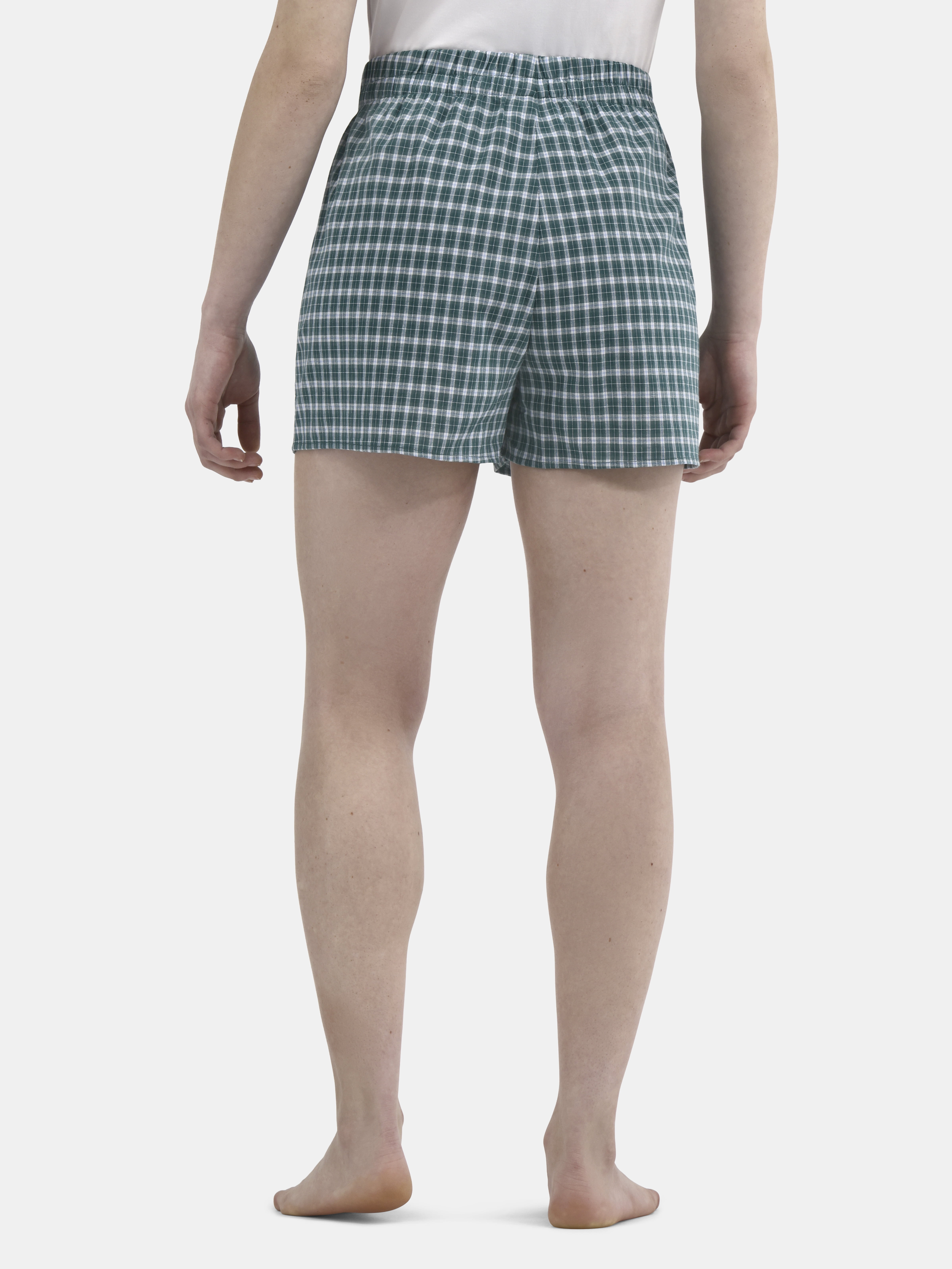 No Boundaries Cotton Boxer Shorts with Rollover Waist, 3'' Inseam, Women's