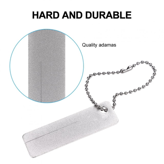 Fish Hook Grinder Sharpener with Key Chain, Outdoor Pocket File, Sharpening Tool, Suitable for Knives, Hooks, Drills