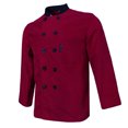 thumbnail image 1 of Chaqueta para mujer Camisa Uniforme de servicio de alimentos Manga larga media M Rojo 2XL Sunnimix Uniforme de chaqueta de chef, 1 of 8