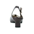 thumbnail image 4 of PEERAGE Louisa Women Extra Wide Width Closed Square Toe Slingback with Buckle Strap in Upper BROWN 8, 4 of 6