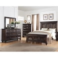 thumbnail image 2 of New Classic Sevilla 4-Piece Wood Queen Bedroom Set with Chest in Walnut, 2 of 20