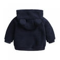 thumbnail image 2 of Infant Baby Girls Boys Fleece Hoodie Jacket Coat Winter Warm Cardigan with Ears, 2 of 8