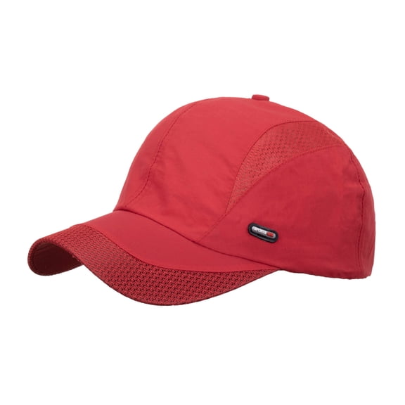 Wuphunn Trucker Hat Mens Beach Hat Snapback Hat Men Caps Pickleball Hats for Men Lightweight Breathable Running Caps for Men and Women Baseball Cap Beach Cap Running Hat Red One Size