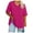 Hot Pink, variant on vigerkar Women's Oversized T Shirts V Neck Tees Summer Half Sleeve Casual Comfy Cozy Cotton Tunic Tops Plus Size 2025 White, 5XL
