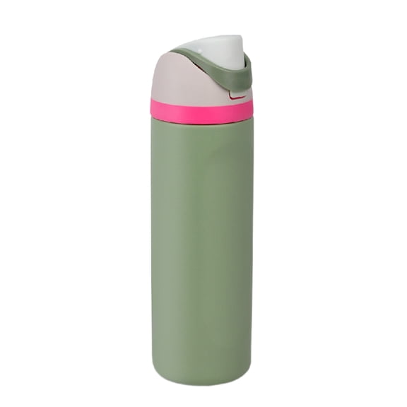 Insulated stainless steel kettle with straw, ideal for sports and travel, BPA-free, stainless steel, 24ozStyle 3-Style 3
