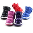 thumbnail image 4 of Zapatos de otoño e invierno para perros pequeños, cálidos, de forro polar, para cachorros, botas de nieve impermeables para perros, botas para Chihuahua y Yorkie, 4 of 5