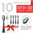 thumbnail image 2 of YUNCHI Replacement Toothbrush Heads for AquaSonic Duo and Home Dental Center Electric Toothbruh, Compatible with Waterpik Complete Care 5.0/9.0, 5 White + 5 Black, 2 of 6