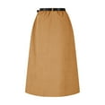thumbnail image 5 of THDHVS Women's Skirts,Women Solid Color Corduroy Maxi Skirt with Detachable Belt High Waist Flowy for Fall Winter Season Elegant and Casual Long Skirt,Skirts for Women Trendy, 5 of 8
