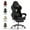 LW21-Black, variant on Luxvie Gaming Chair with Footrest Velvet Fabric High Back Ergonomic Gamer Chair with Headrest and Massage Lumbar Cushion Racing Reclining Video Game Chair for Adults, Black