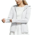 thumbnail image 2 of YUGYXL Women's Sun Protection Hoodie Jacket Lightweight Long Sleeve Zip Up Hooded Coat Breathable Hiking Outdoor Shirts White XXXXL, 2 of 8