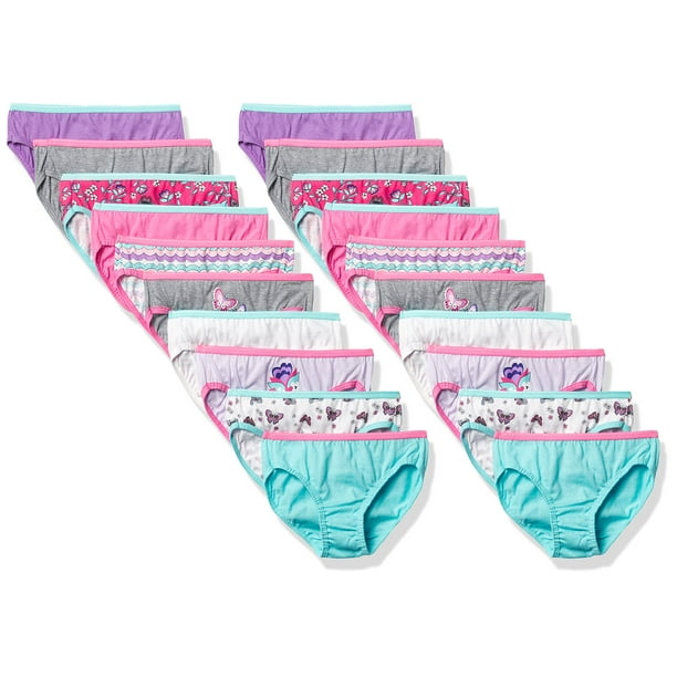 10-PACK Hanes Panties Girls Sz 16 Assorted Underwear 100% Cotton
