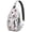 Starry, variant on Bohemian Paisley Design Sling Backpack for Women, Retro Ethnic Crossbody Shoulder Bag with Colorful Floral Pattern, Lightweight Travel Daypack