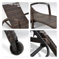 thumbnail image 4 of YIKEMA Steel & PE Rattan Outdoor Chaise Lounge - Set of 2, Black and White, 4 of 8