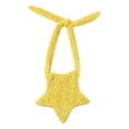 thumbnail image 4 of Bolso en forma de estrella Color puro Tacto suave Gran capacidad Elegante bolso de hombro de felpa para citas Compras navideñas Amarillo limón Tamaño libre, 4 of 14