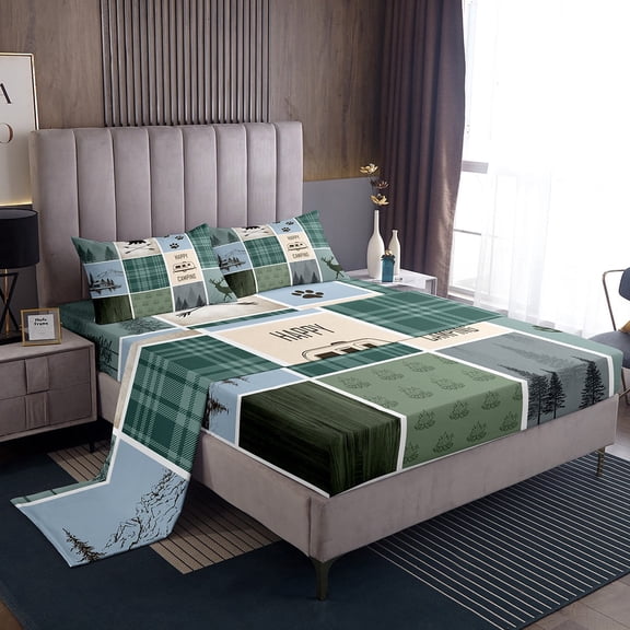 Erosebridal Vintage Soccer Twin Sheet Sets, Teens Football Bedding Twin Size, Rugby Game Decor 3-Piece