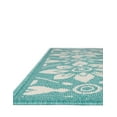 thumbnail image 4 of Unique Loom Outdoor Trellis Collection Area Rug - Tiles (2' x 8' Runner Teal/Ivory), 4 of 8