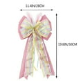 thumbnail image 3 of JGJJUGN Easter Large Bow Outdoor Decoration, Colorful Bunny Ears Bow, Festive Spring Wreath Accessory, 19.6 Inches Multicolor Nylon Spandex Bow for Front Door, Garden, and Home Decor, 3 of 6