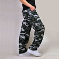 thumbnail image 2 of Edvintorg Camouflage Cargo Pants For Men Men's Solid Multi-Pocket Washed Overalls Outdoor Street Casual Plus Size Men's Pants Trousers On Clearance, 2 of 6