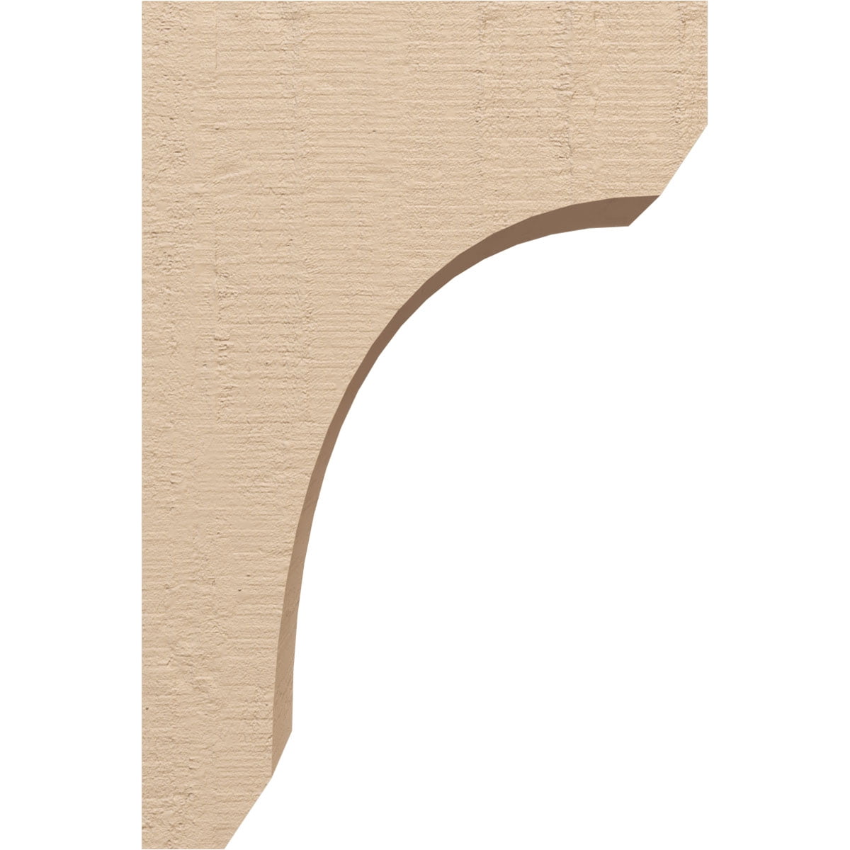 6"W x 12"D x 18"H Classic Legacy Rough Cedar Woodgrain TimberThane Corbel, Primed Tan