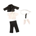 thumbnail image 1 of Ropa para muñecas a escala 1:12, ropa en miniatura, traje completo hecho a mano para vestido de 6 pulgadas Negro 5 piezas, 1 of 9